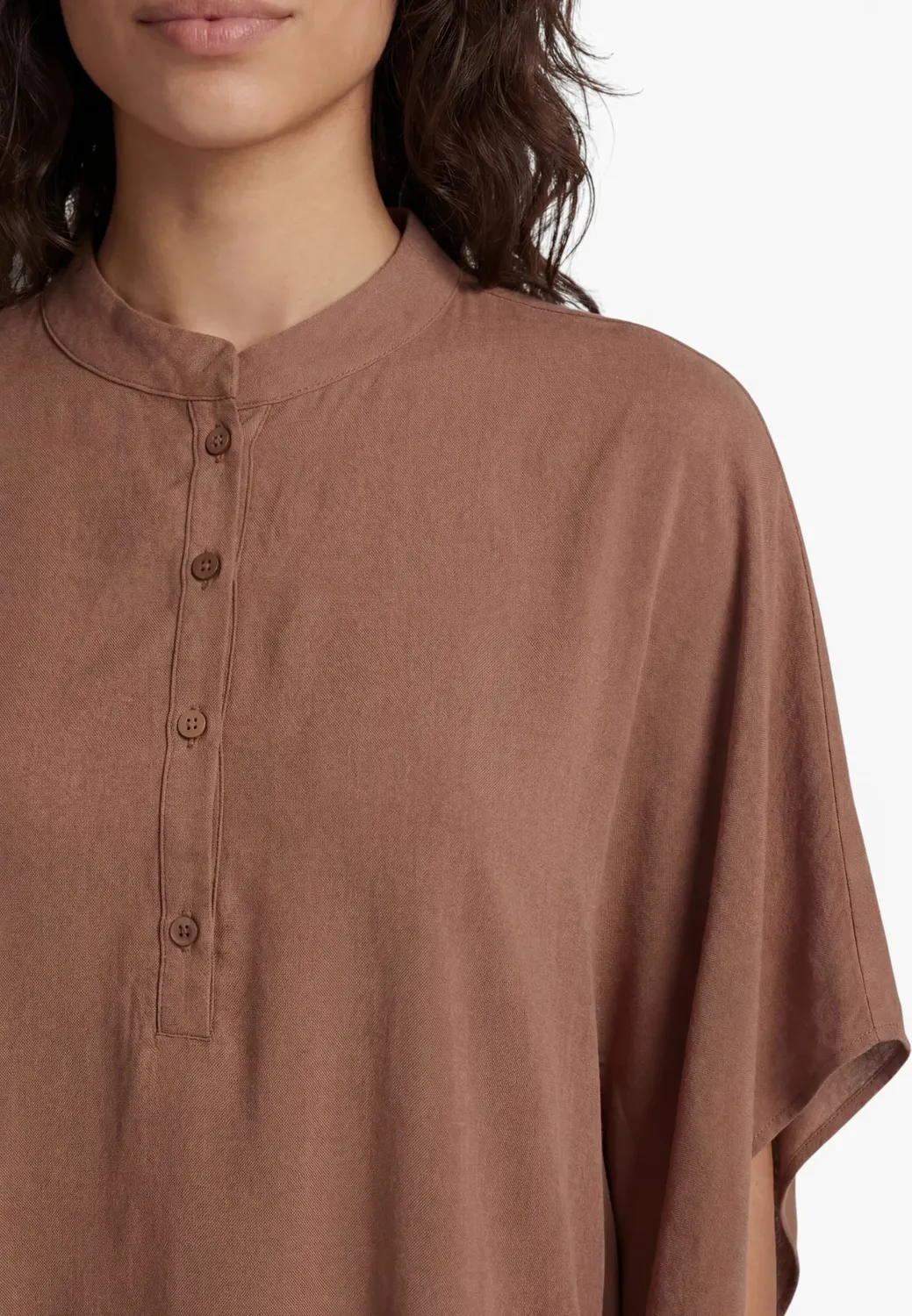 Ana Alcazar Dorayas camicia caftano marrone