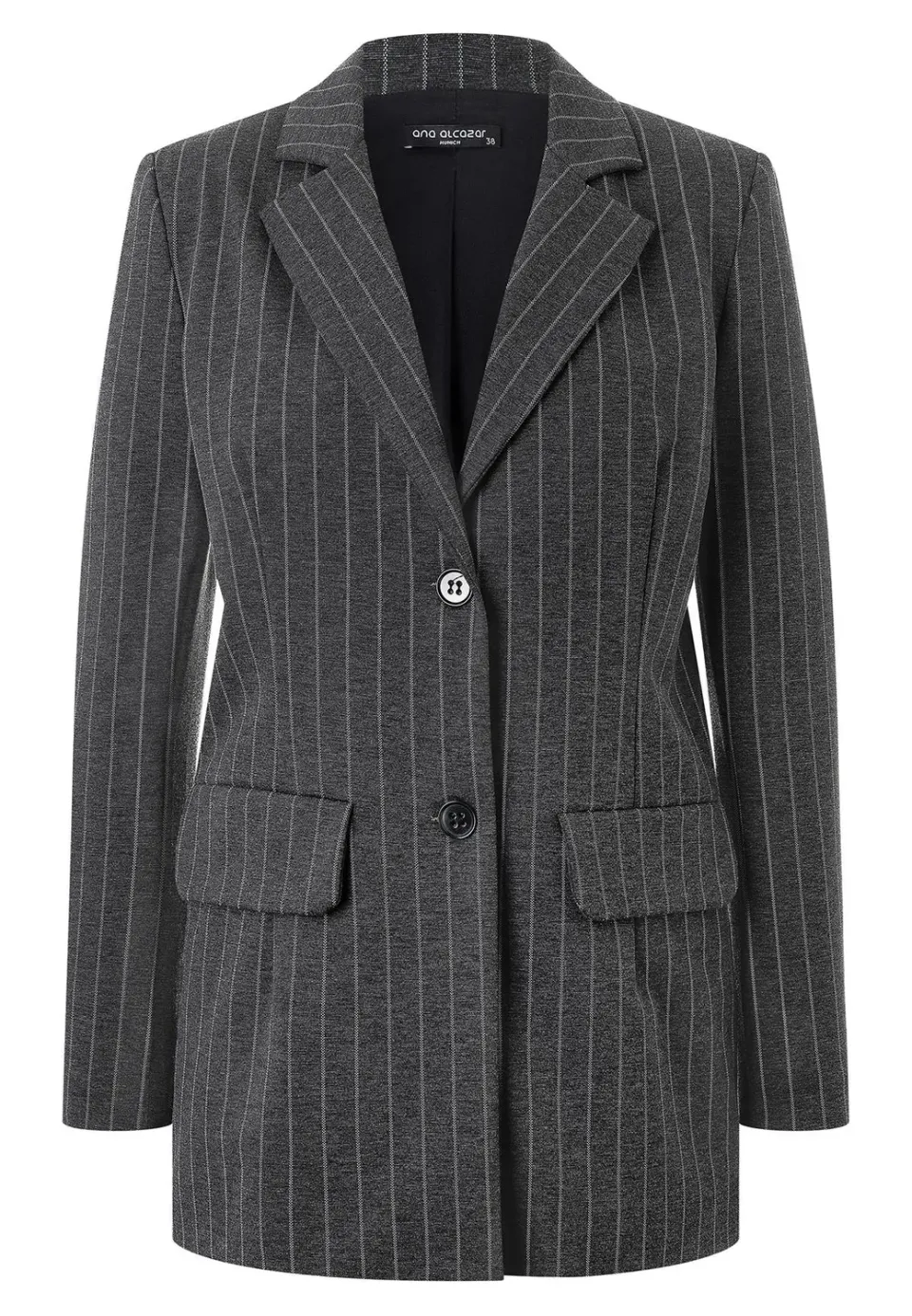 Ana Alcazar Mesea blazer oversize gessato grigio