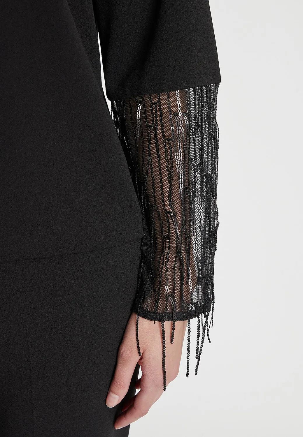 Ana Alcazar Ibara top da sera con paillettes