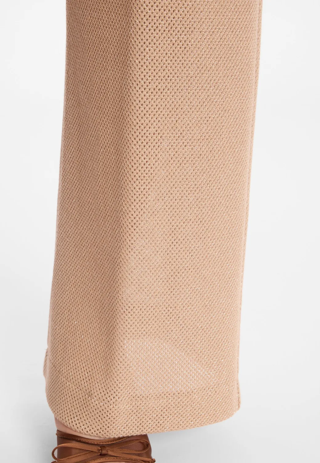 Ana Alcazar Dizia pantaloni maglia larghi beige