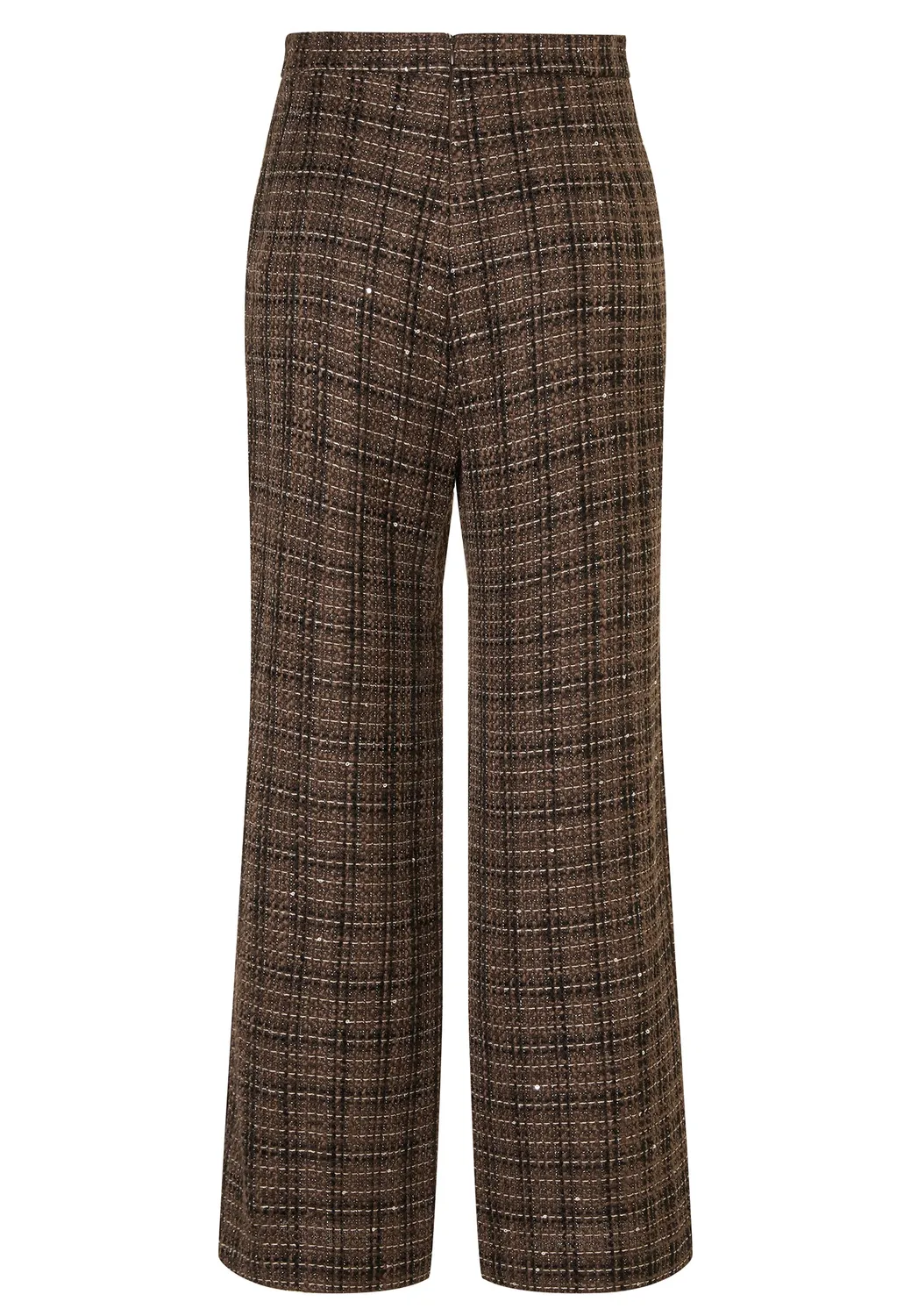 Ana Alcazar Enamoria pantaloni cropped tweed marrone