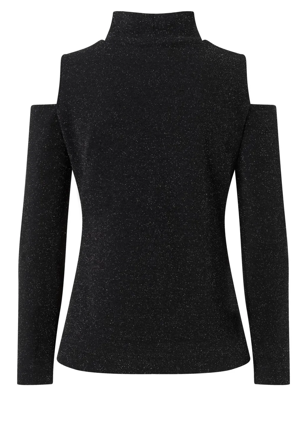 Ana Alcazar Tarosa top lurex nero cut-out