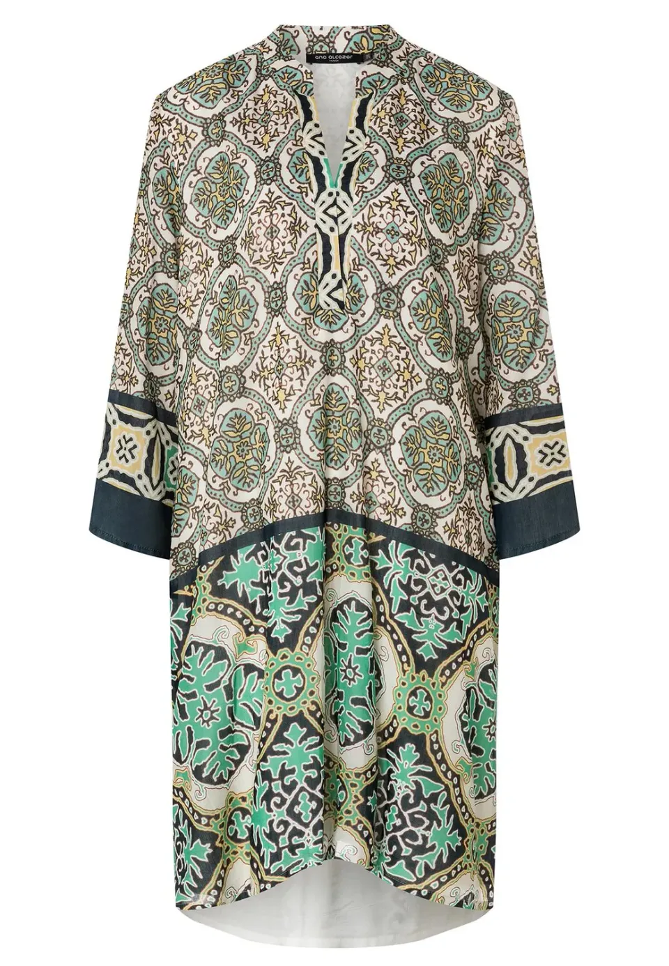 Ana Alcazar Kahli abito camicia lungo fantasia paisley