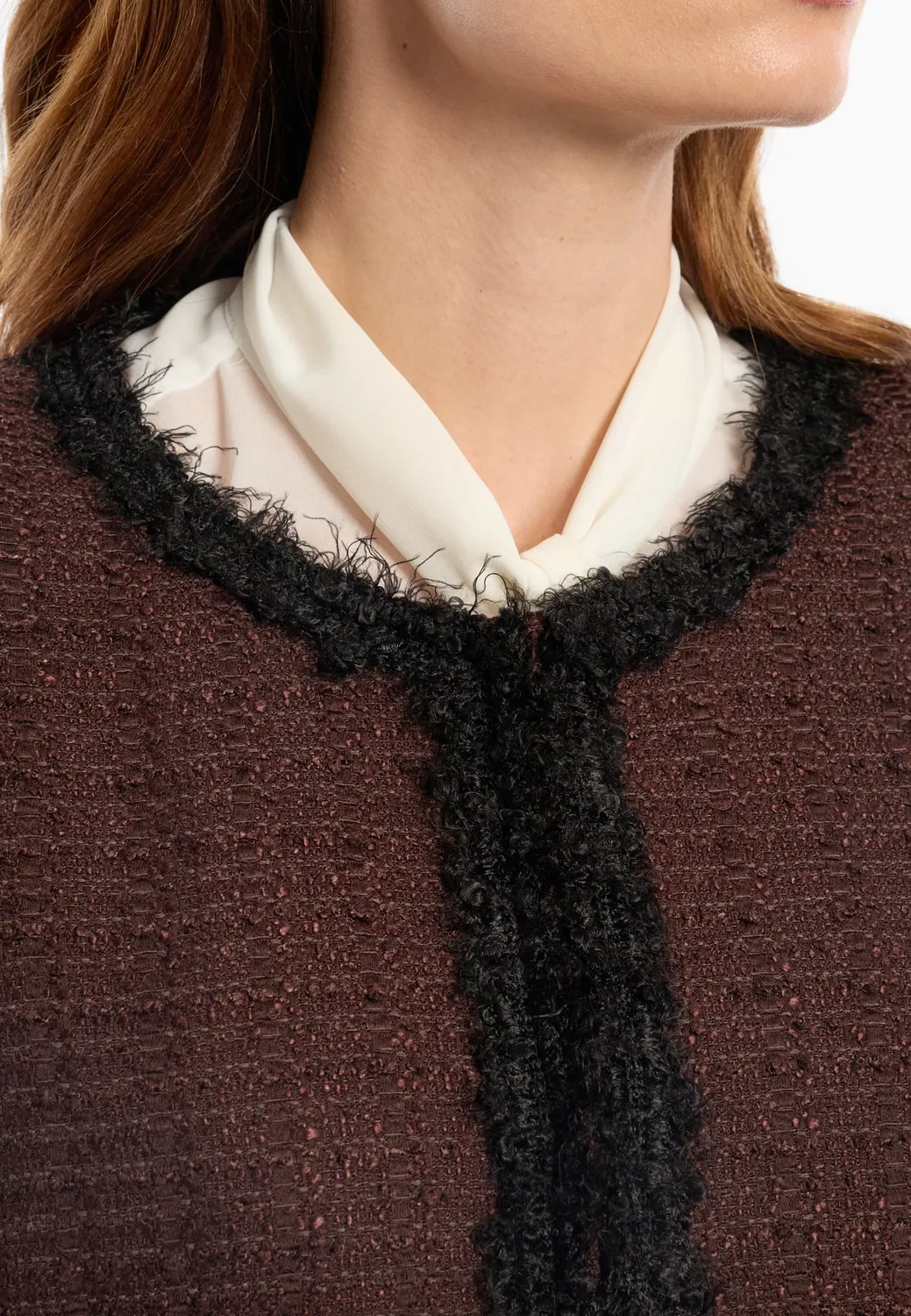 Ana Alcazar Enanoris giacca boucle marrone corta