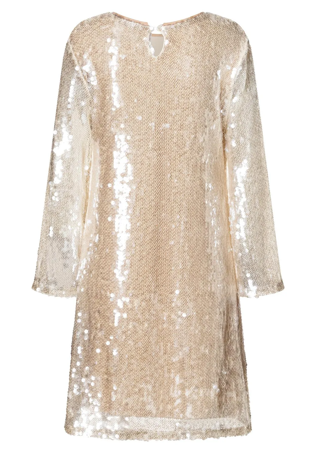 Ana Alcazar Abdea abito paillettes champagne A-line