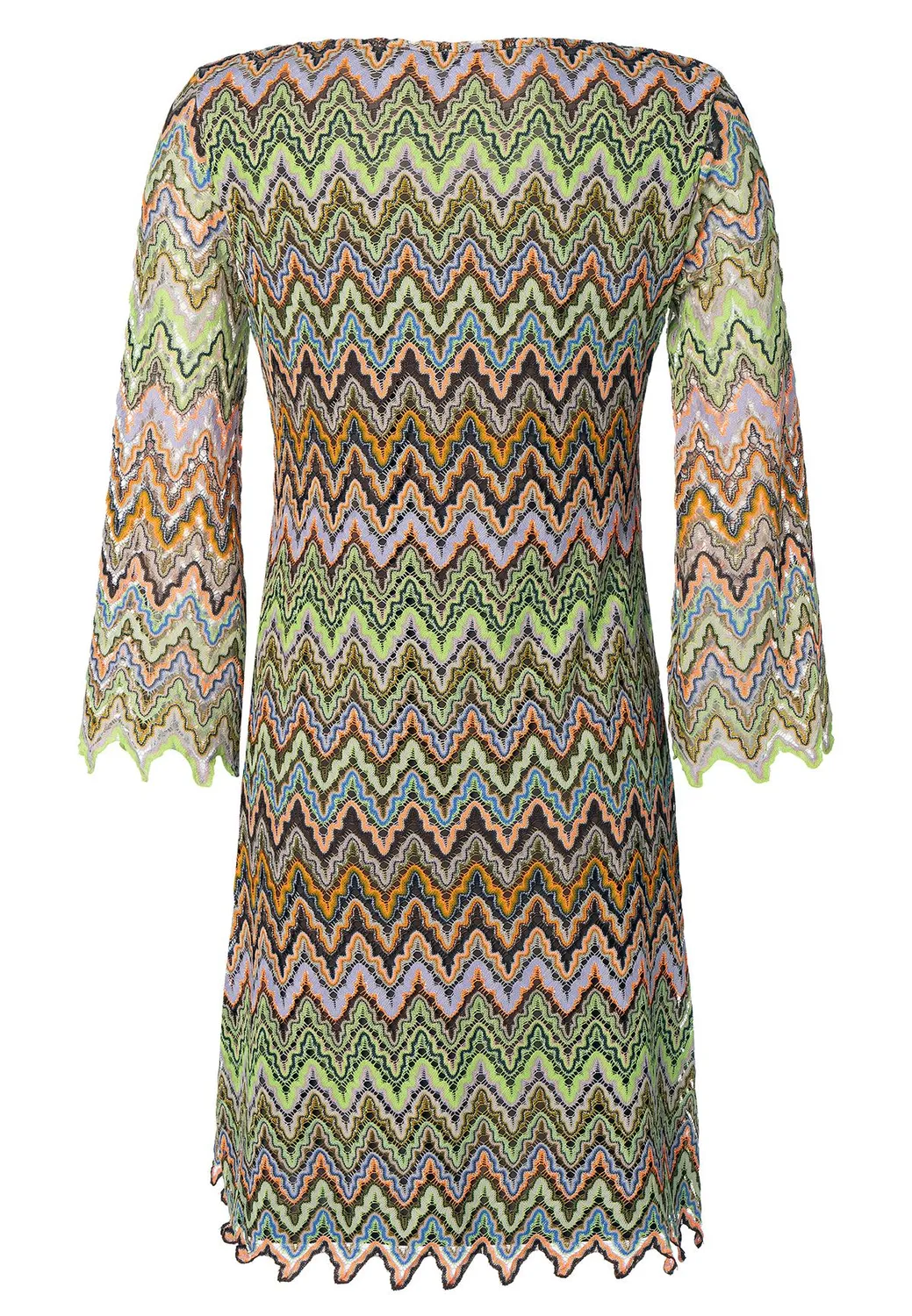 Ana Alcazar Poseta tunica corta maglina zigzag verde