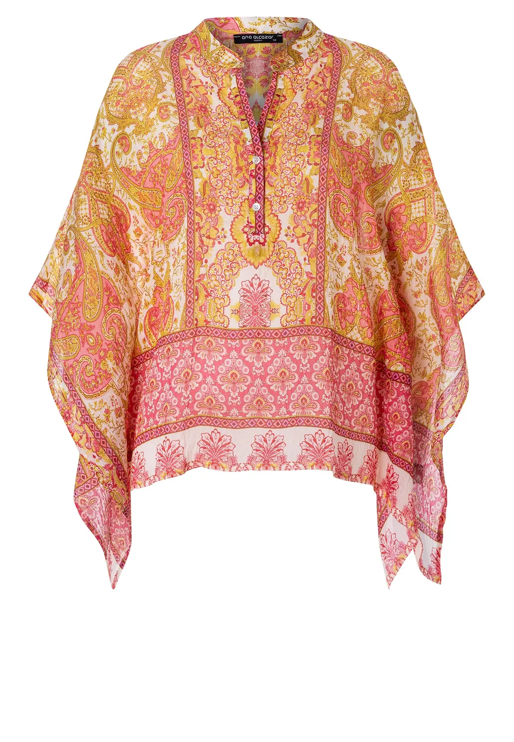 Ana Alcazar Dorexol camicia boho lyocell gialla
