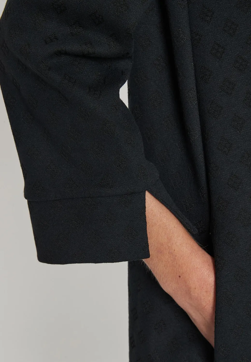 Ana Alcazar Hemki vestito camicia nero a quadri