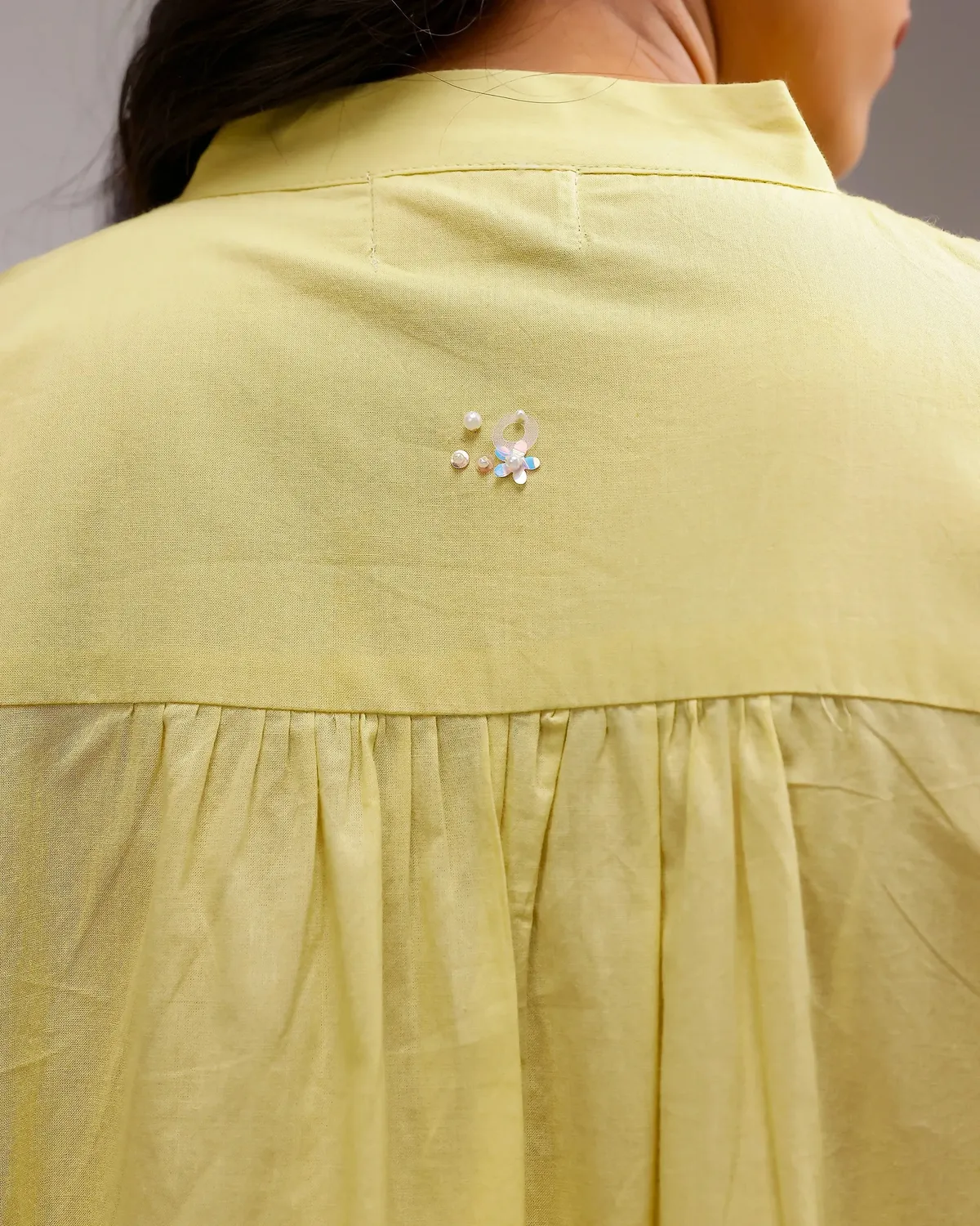 Our Dve Grace completo kurta giallo ocra cotone