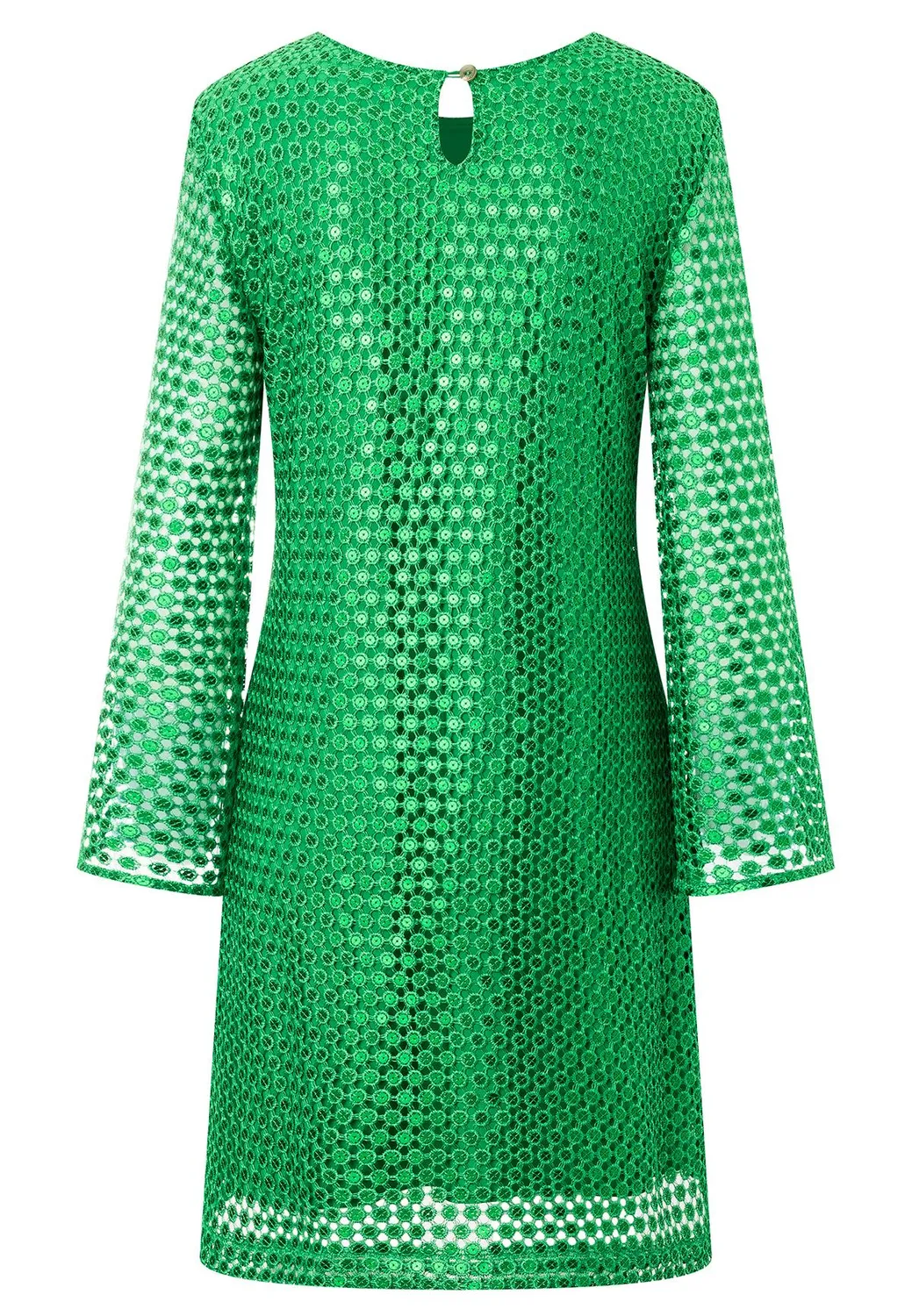 Ana Alcazar Paca abito tunica paillettes verde corto