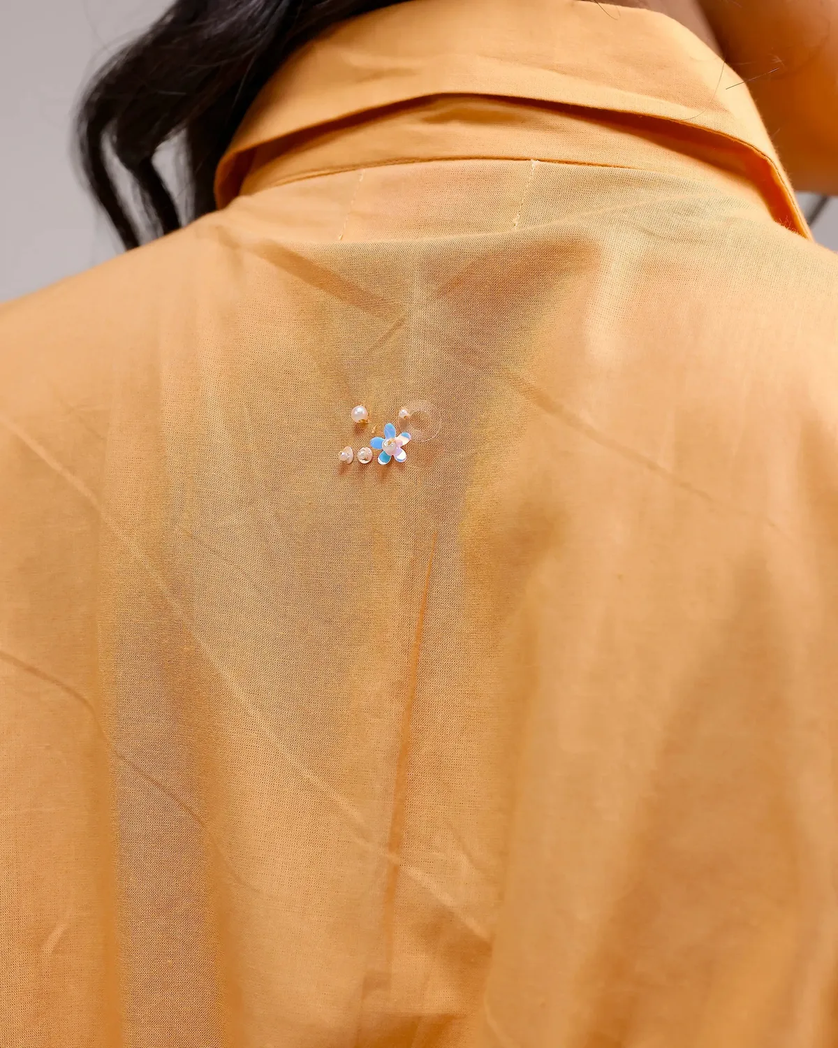 Our Dve Fresh Dew Top crop arancione ruggine in cotone