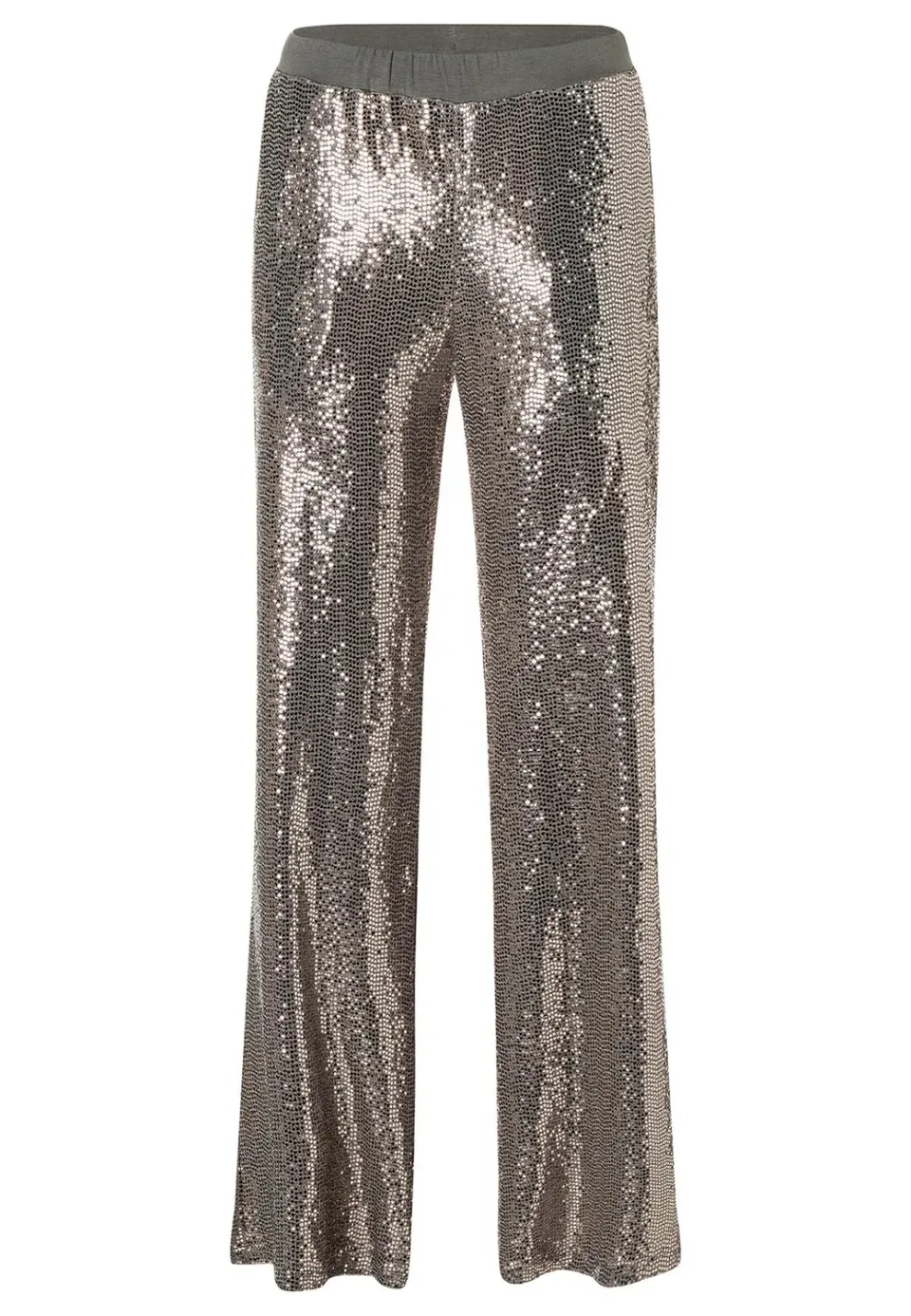 Ana Alcazar Saguna pantaloni paillettes argento dritti