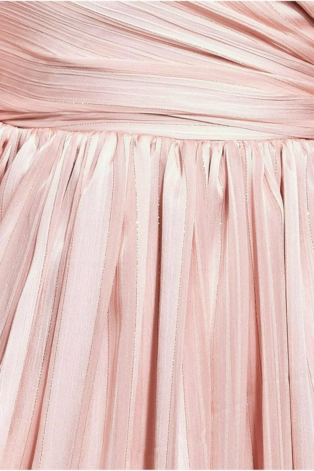 Goddiva Wrap abito lungo rosa cipria incrocio