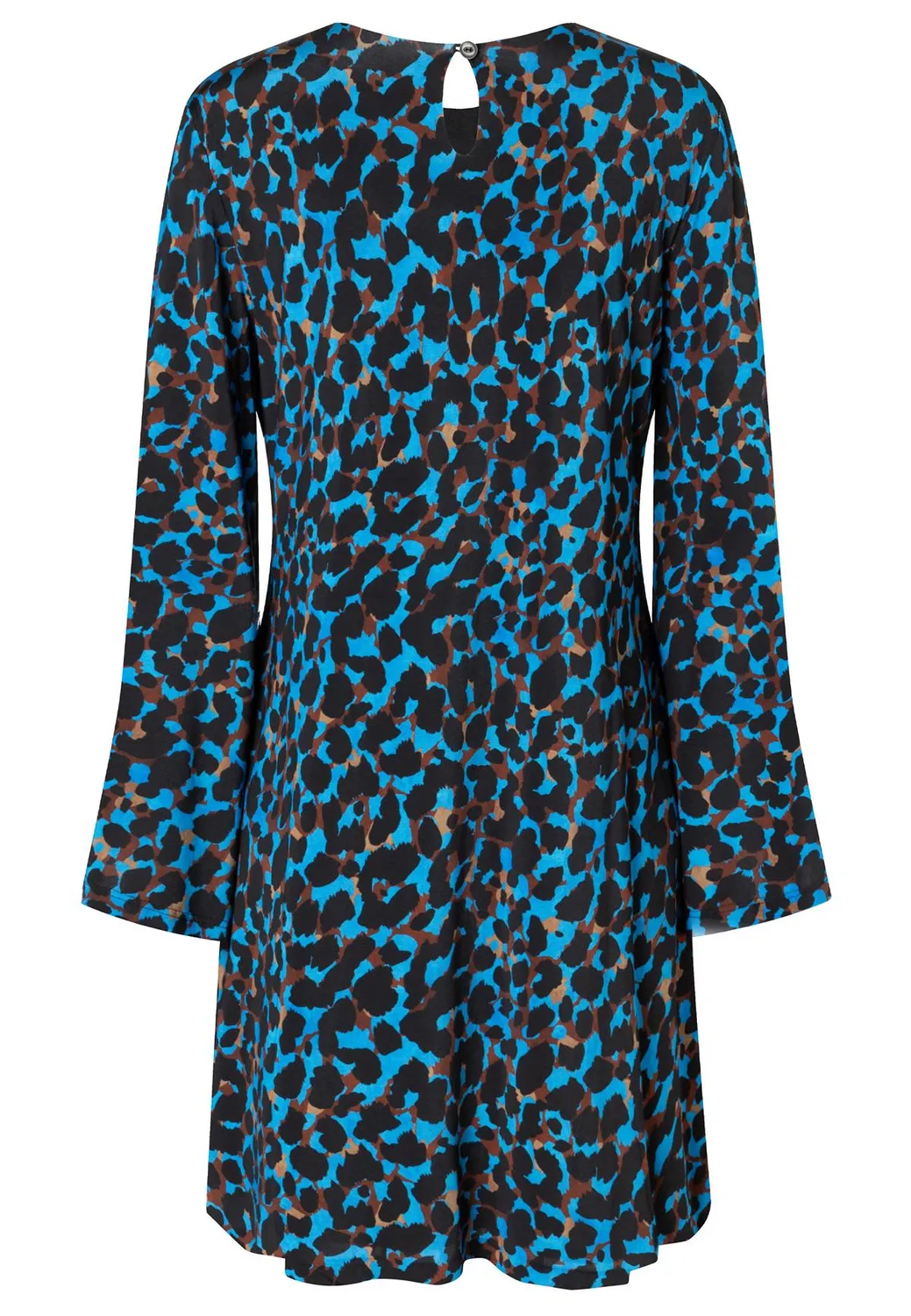 Ana Alcazar Pernira tunica blu animalier jersey