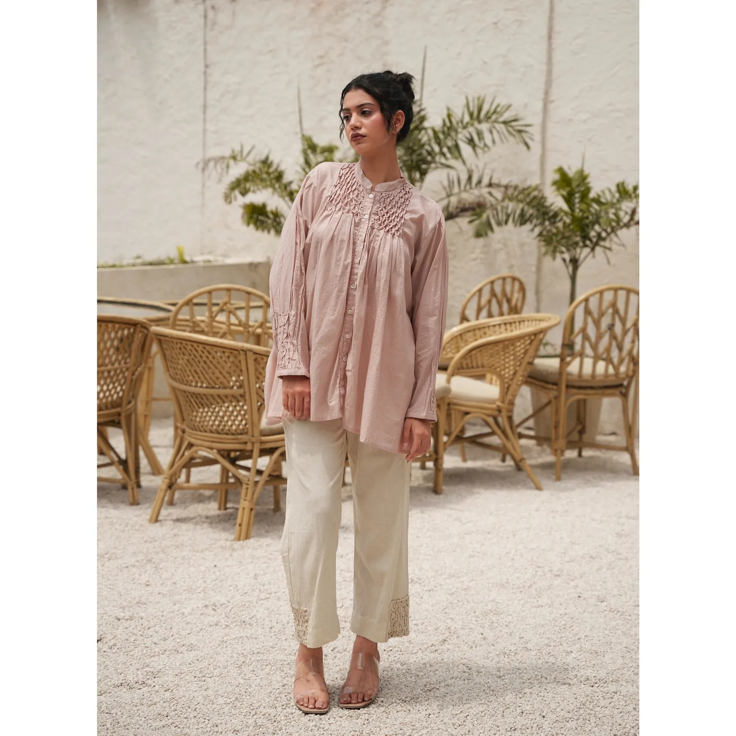 Our Dve Capsule 13 completo top pantaloni rosa