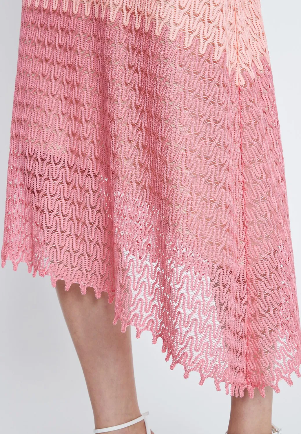 Ana Alcazar Ritea abito midi asimmetrico rosa