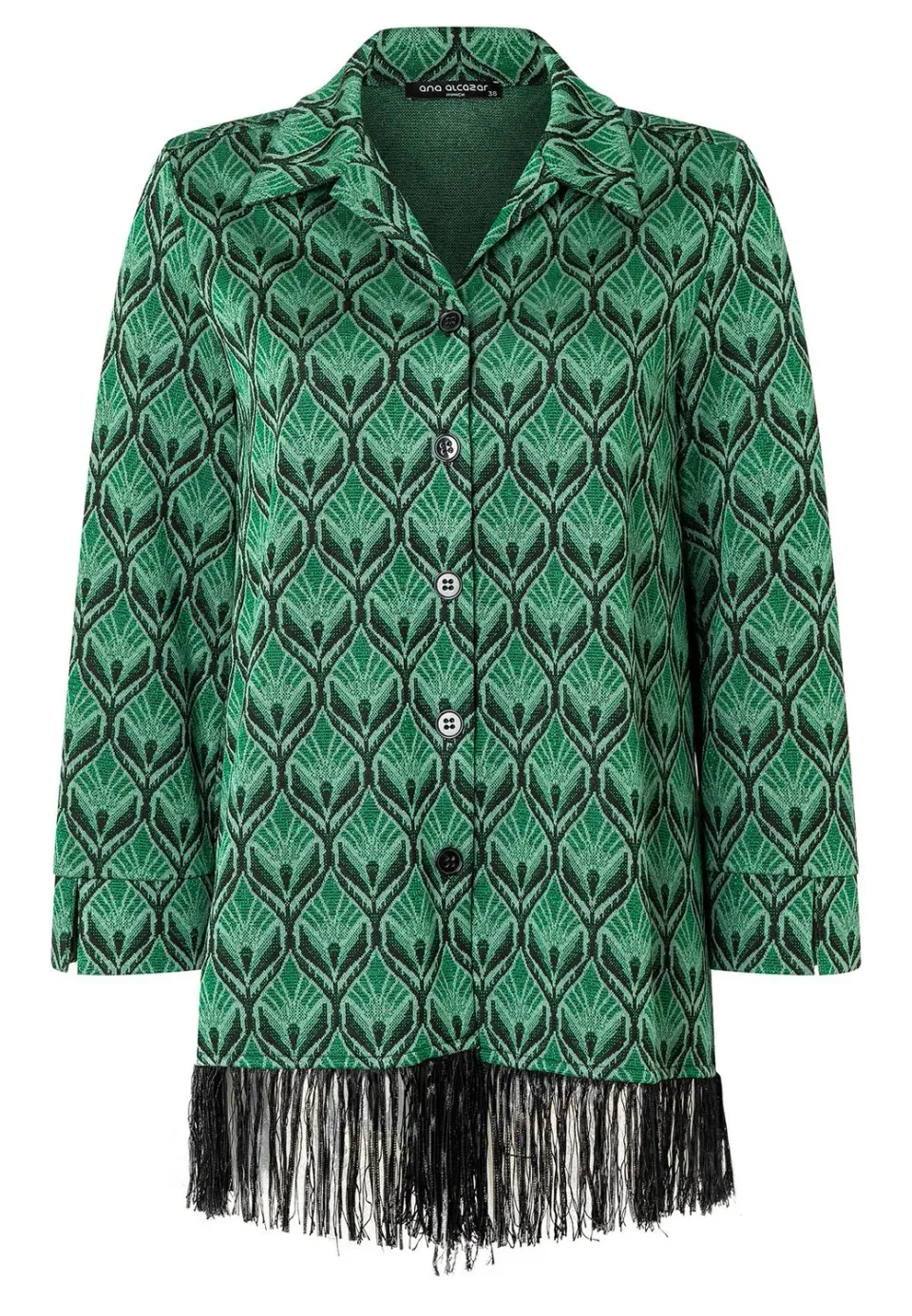Ana Alcazar Mihina camicetta svasata verde-blu