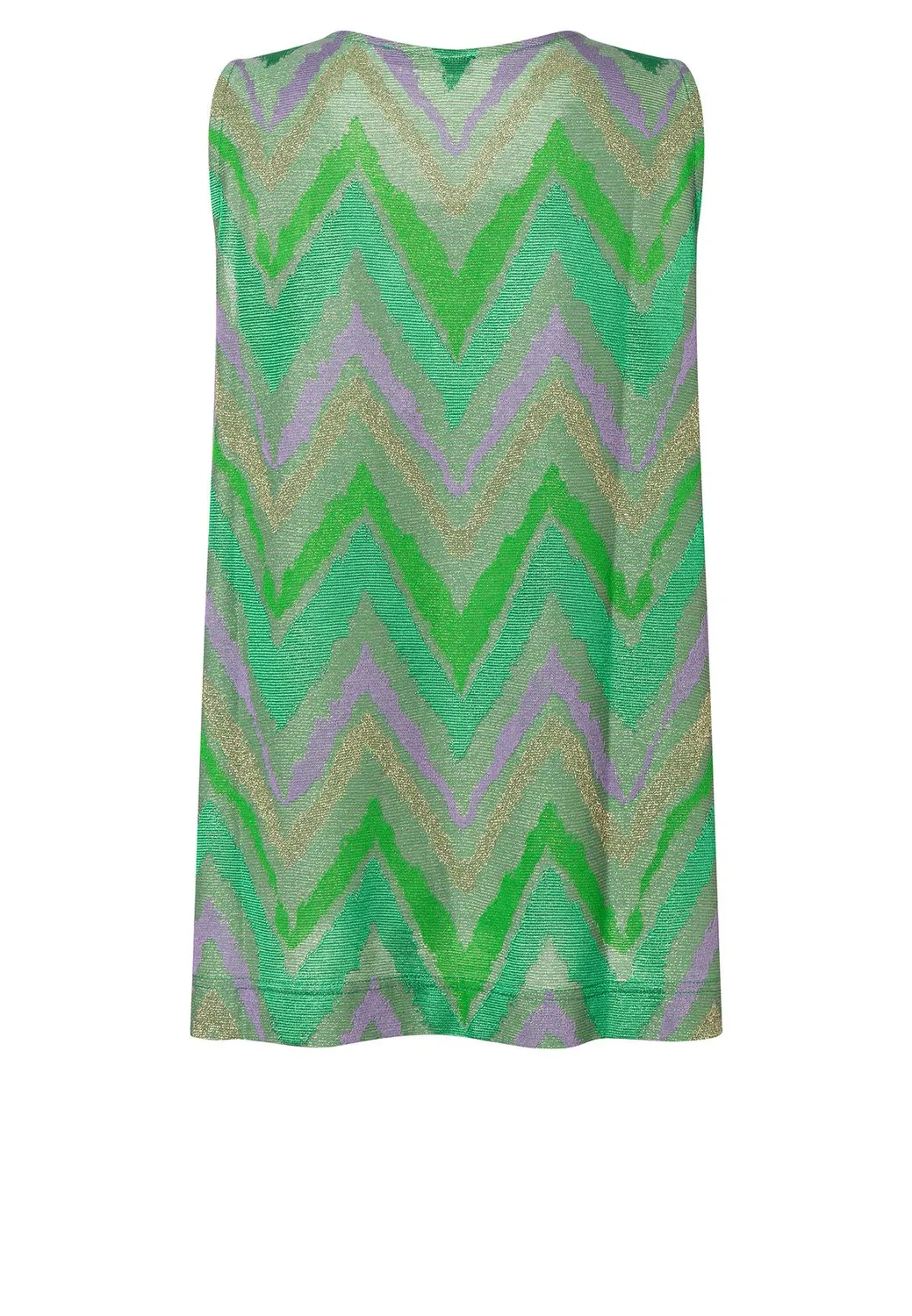 Ana Alcazar Pisari top lurex verde fantasia zigzag