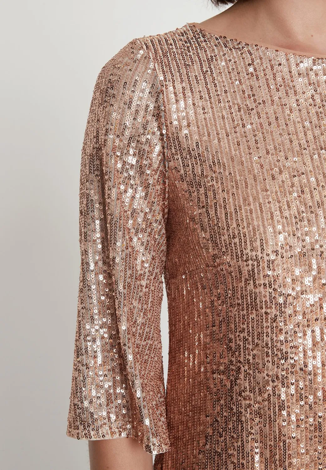 Ana Alcazar Paasa abito paillettes oro rame