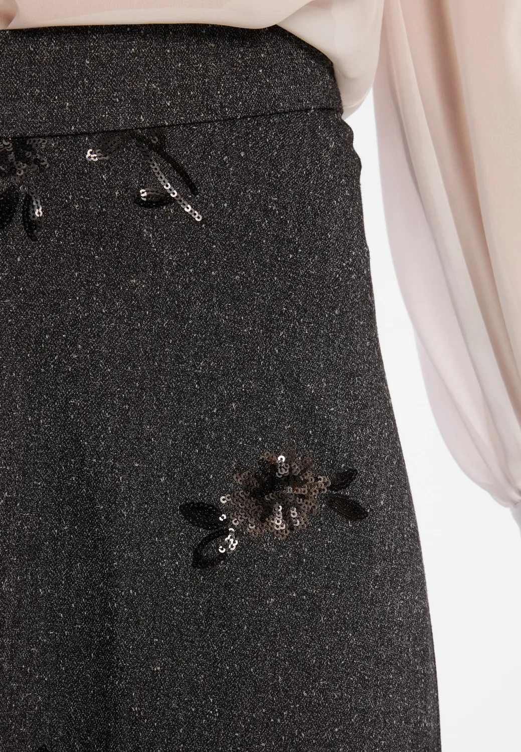 Ana Alcazar Evanna gonna midi tweed lurex