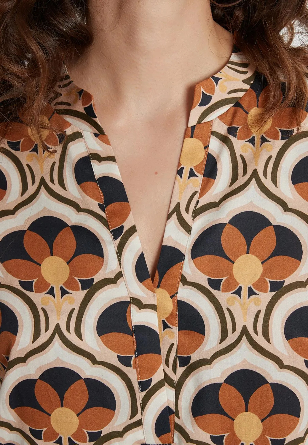 Ana Alcazar Kagea Abito Camicia Midi Marrone