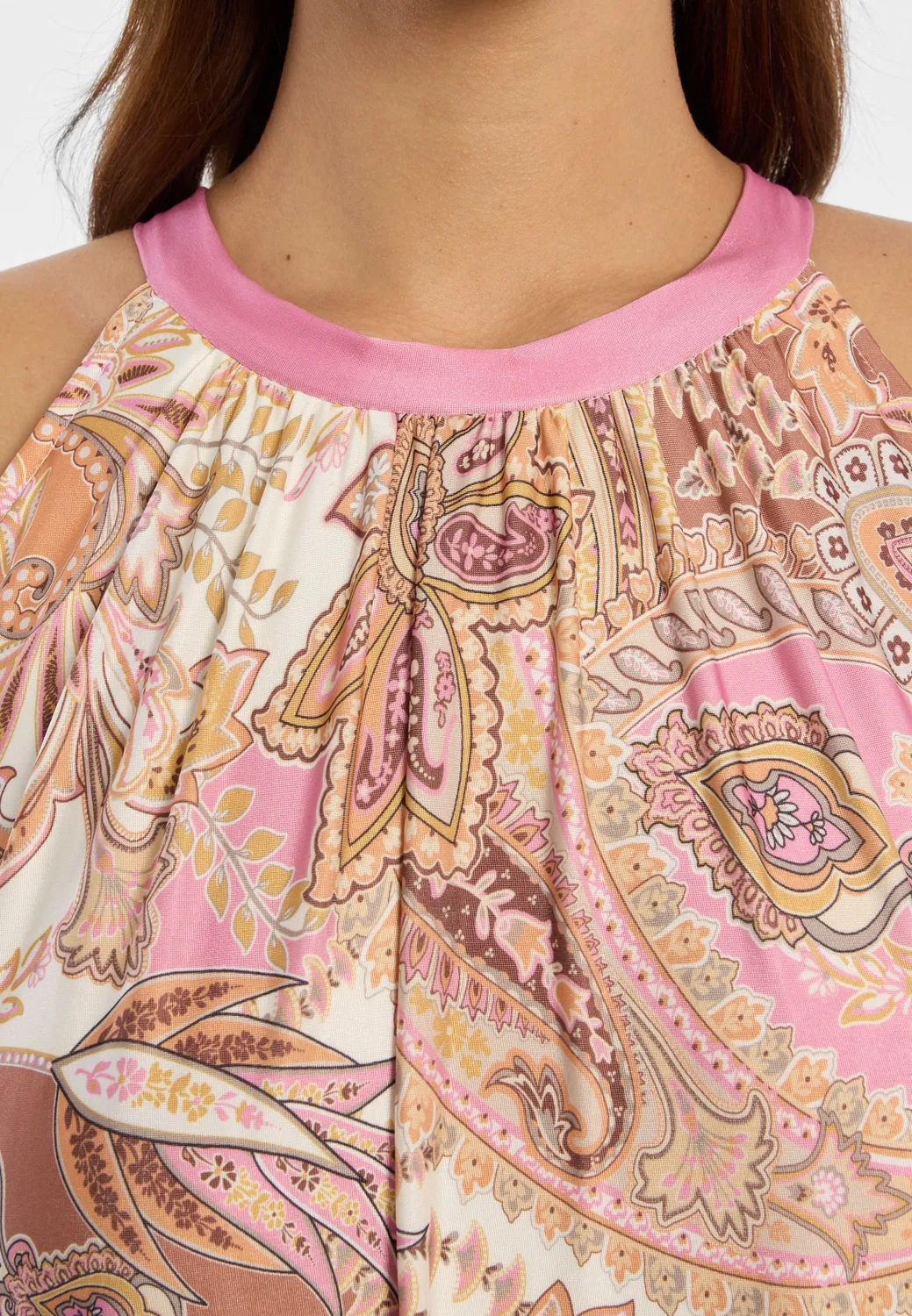 Ana Alcazar Dhyra maxi abito lungo satin paisley
