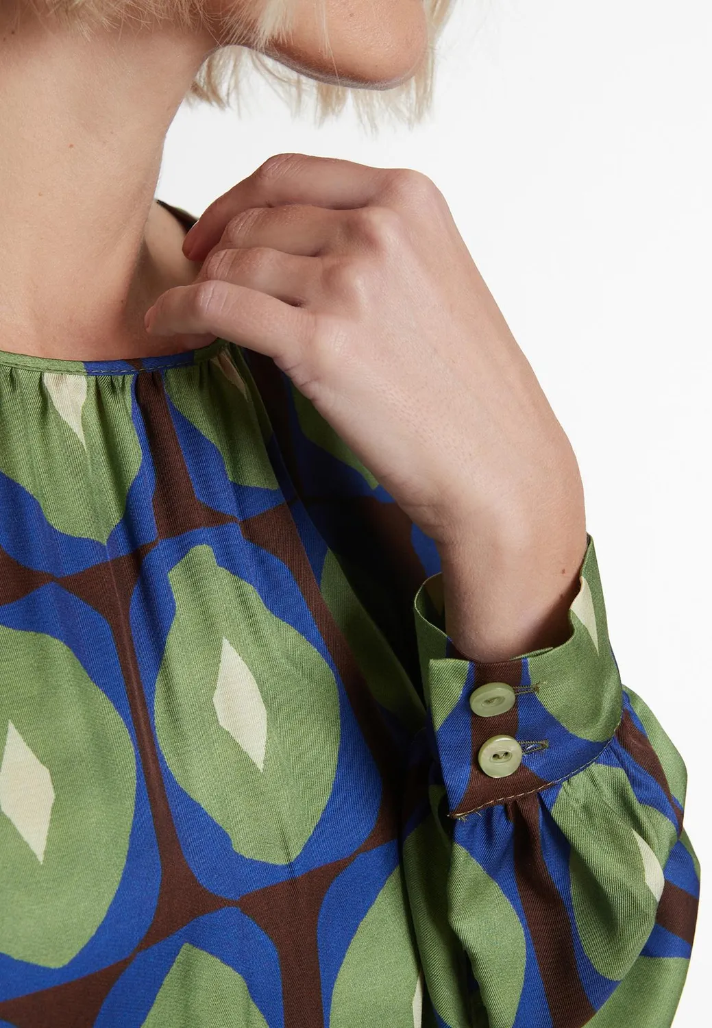 Ana Alcazar Maanis top blusa raso taglio casual