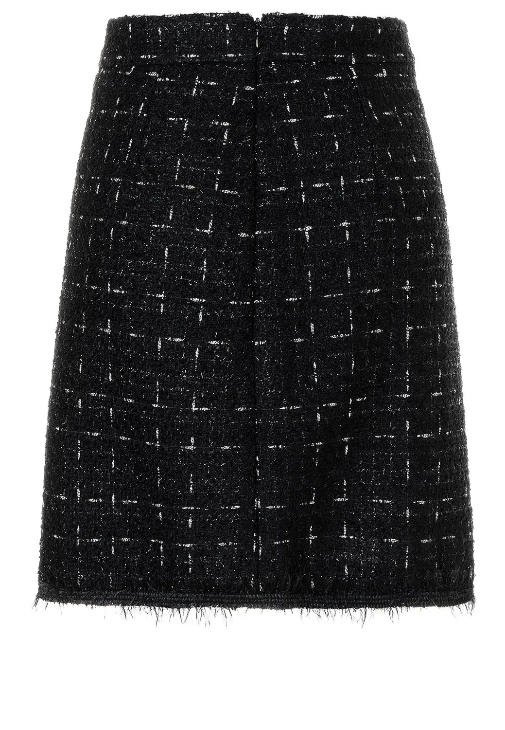 Ana Alcazar Sadeni gonna bouclé nera lurex