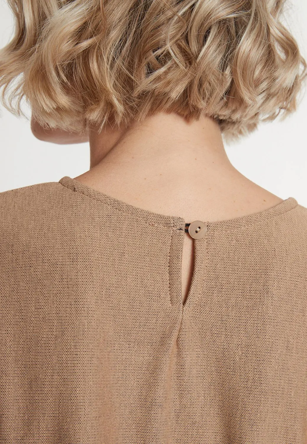 Ana Alcazar Mila abito linea A fantasia nero beige
