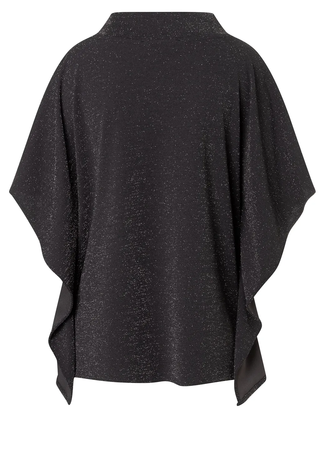 Ana Alcazar Cilla top lurex nero scollo coreana