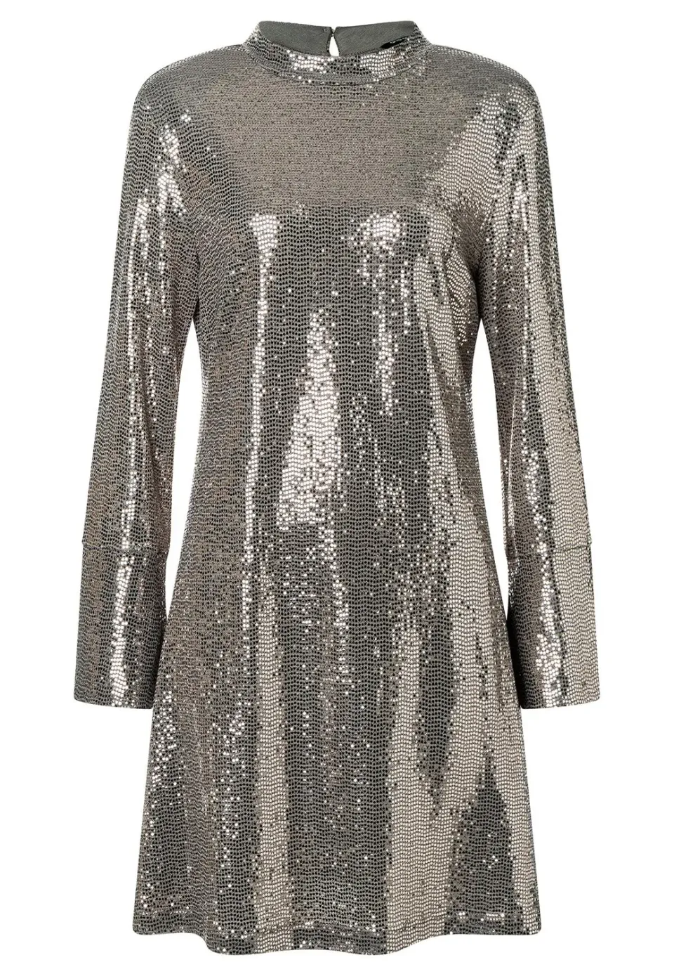 Ana Alcazar Sequin Dress Sagali vestito paillettes argento