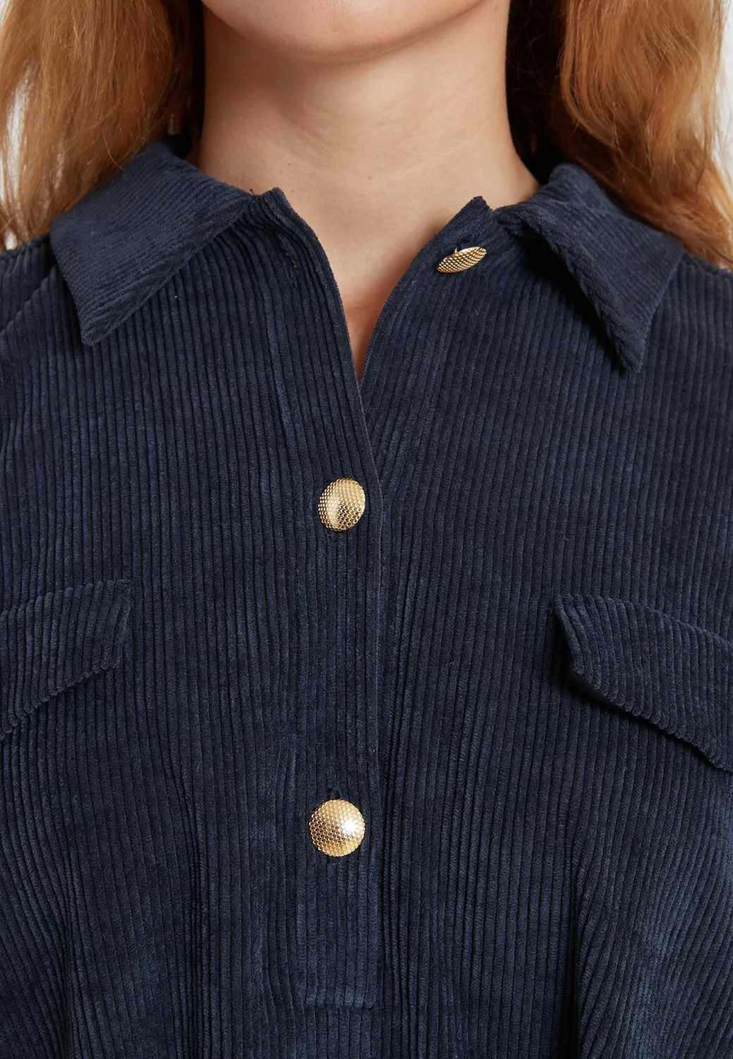 Ana Alcazar Sastea abito camicia nero velluto