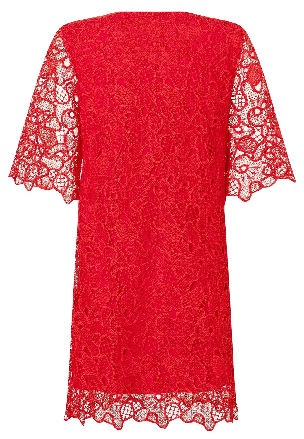 Ana Alcazar Zafora Abito in Pizzo Rosso Corto