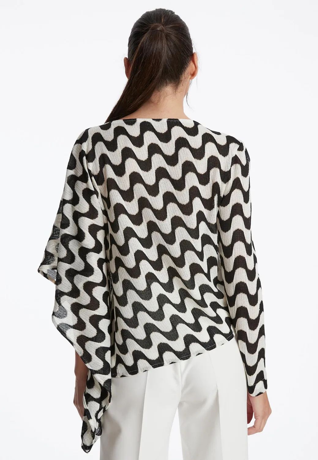 Ana Alcazar Zoria top maglia fantasia onde
