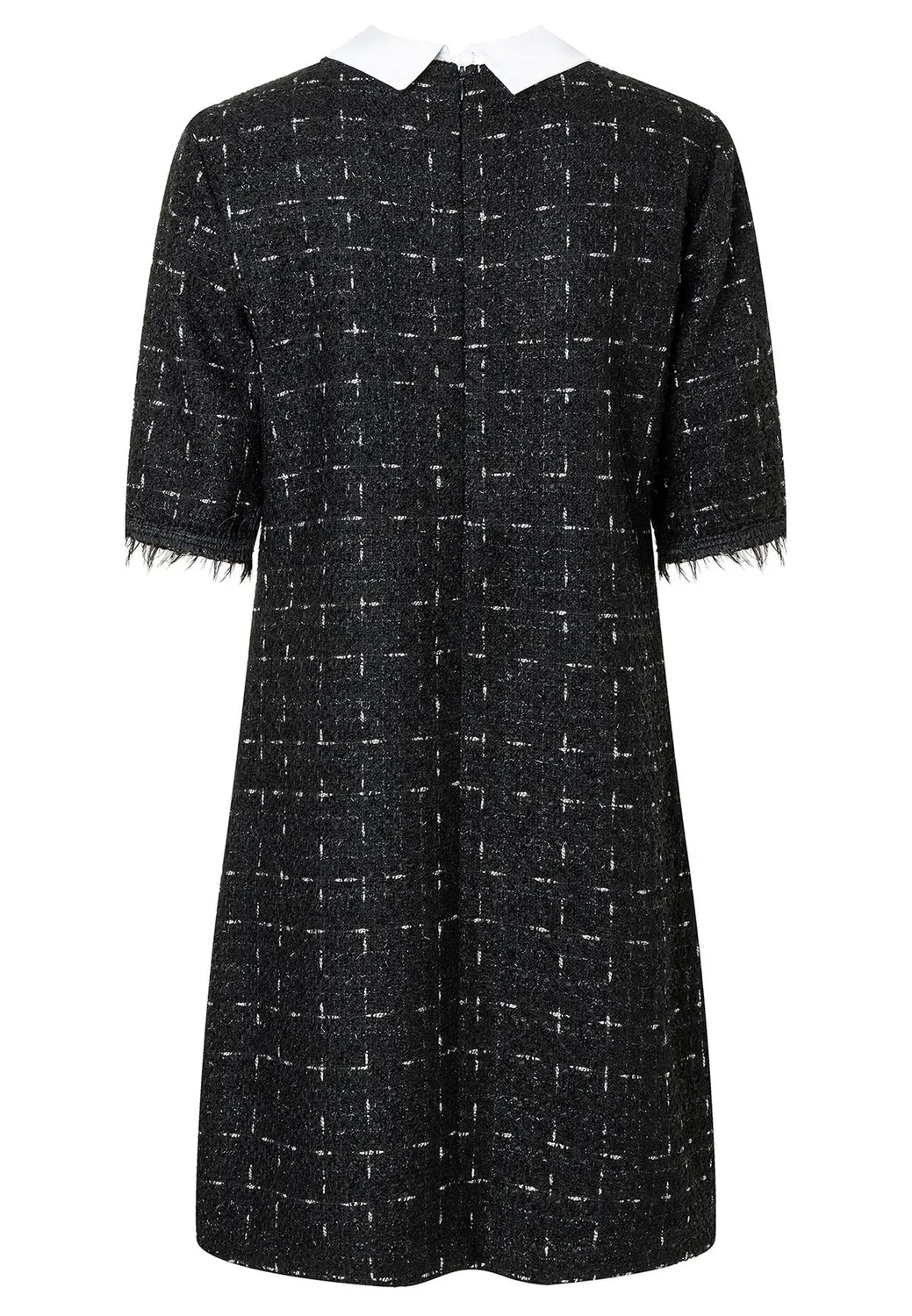 Ana Alcazar Sadora vestito bouclé nero corto