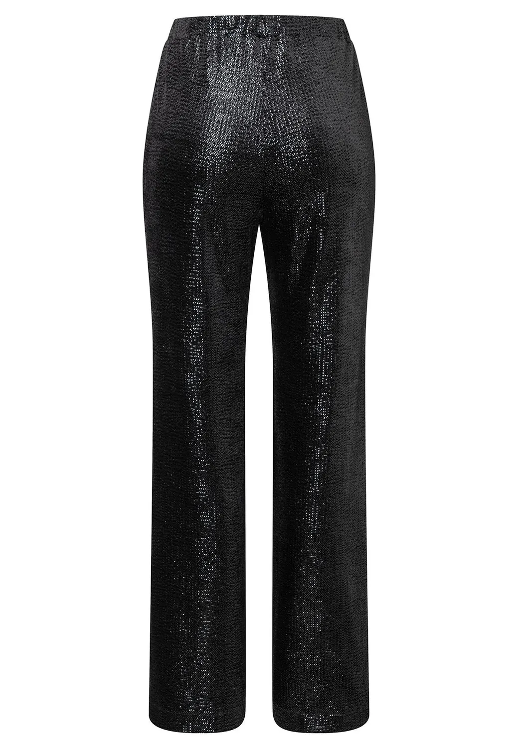 Ana Alcazar Tajane pantaloni velluto nero paillettes