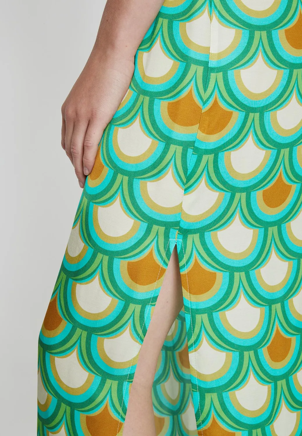 Ana Alcazar Keblis abito maxi fantasia colorata