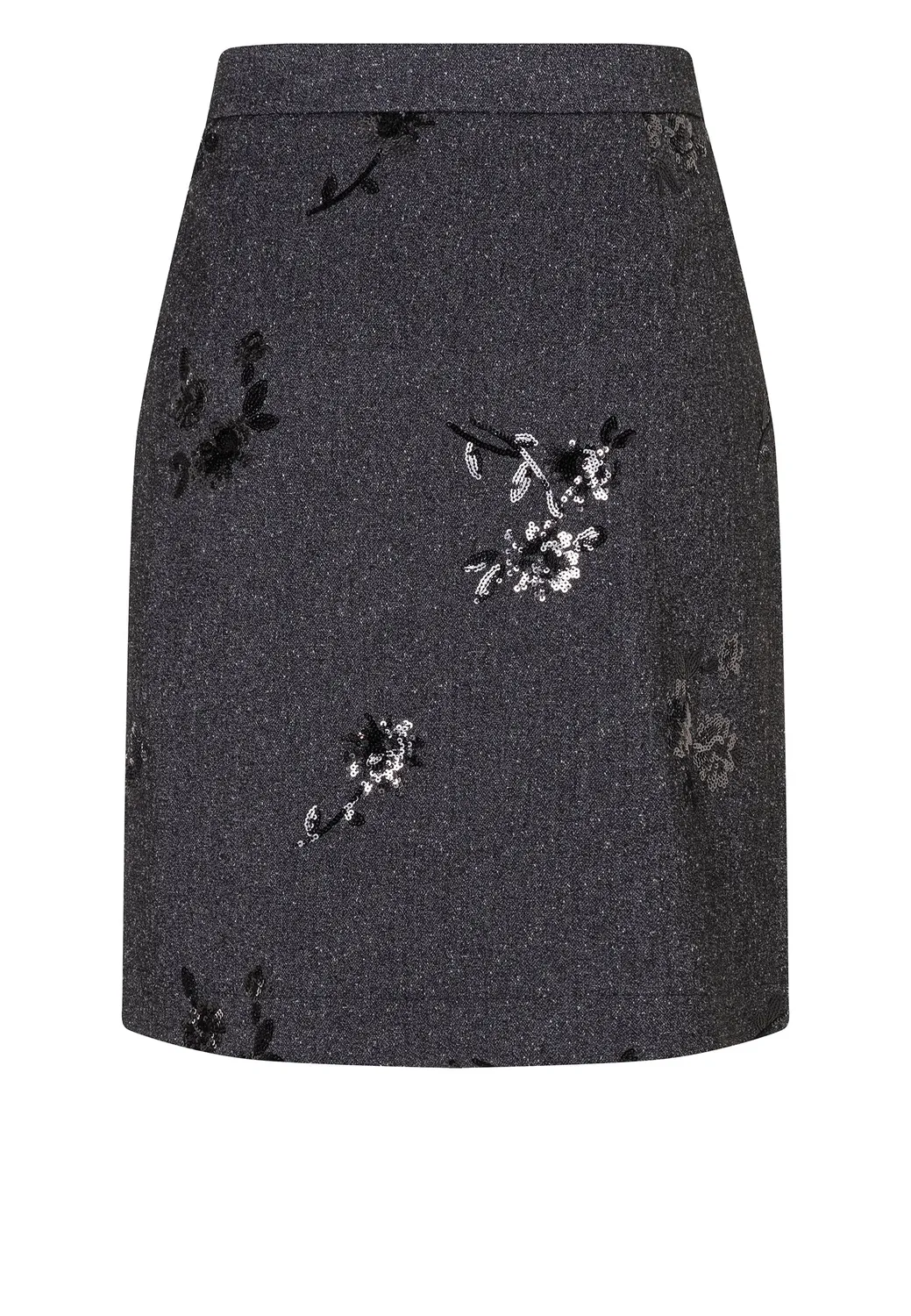 Ana Alcazar Evanita minigonna tweed lurex nero