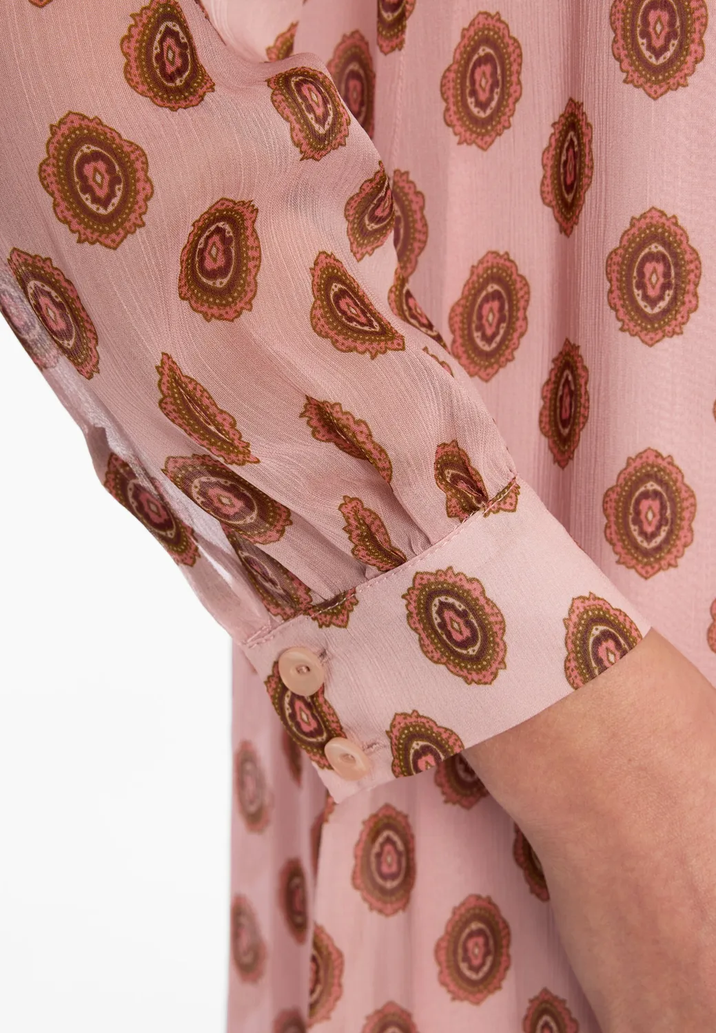 Ana Alcazar Eopathy abito chiffon rosa foulard