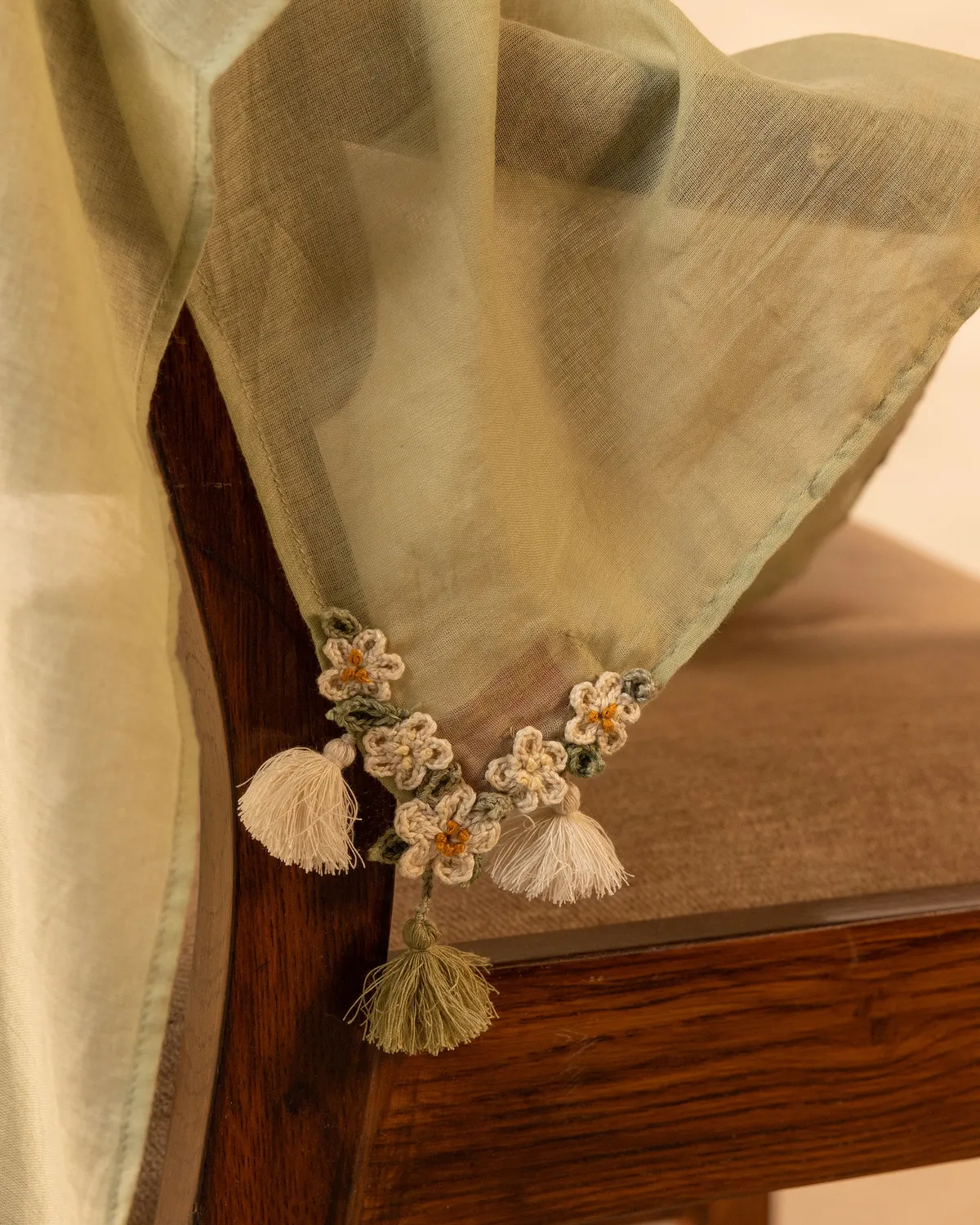 Our Dve Tangerine Mint Bloom foulard verde chiaro taglia unica
