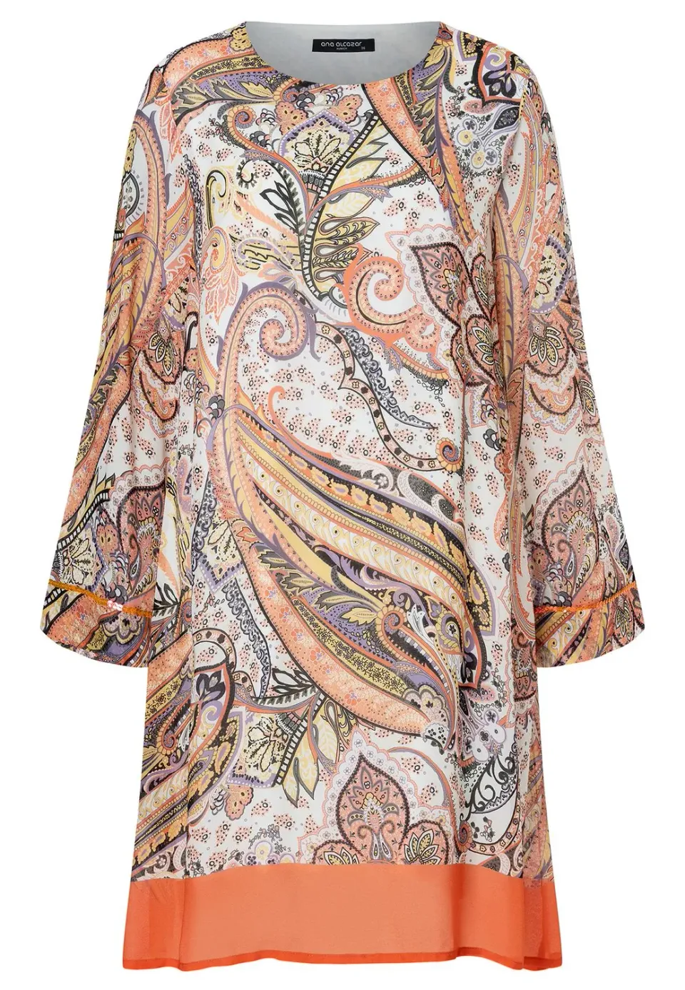 Ana Alcazar Zenna abito chiffon fantasia paisley