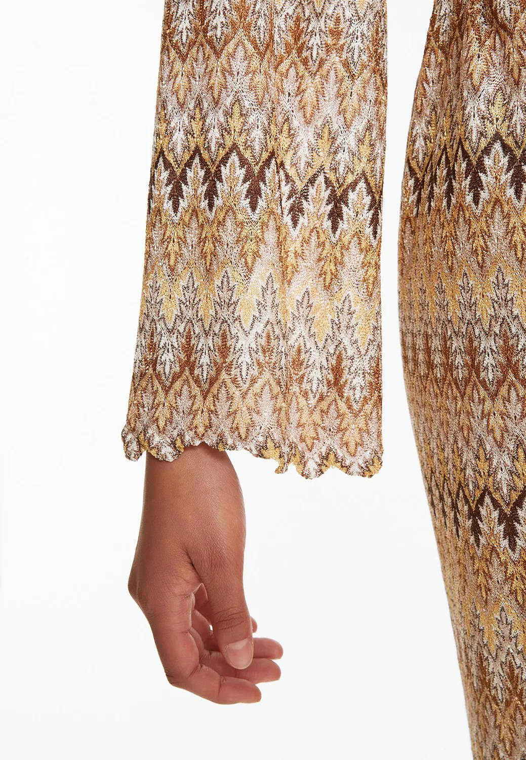 Ana Alcazar Pagoli kimono leggero marrone zigzag
