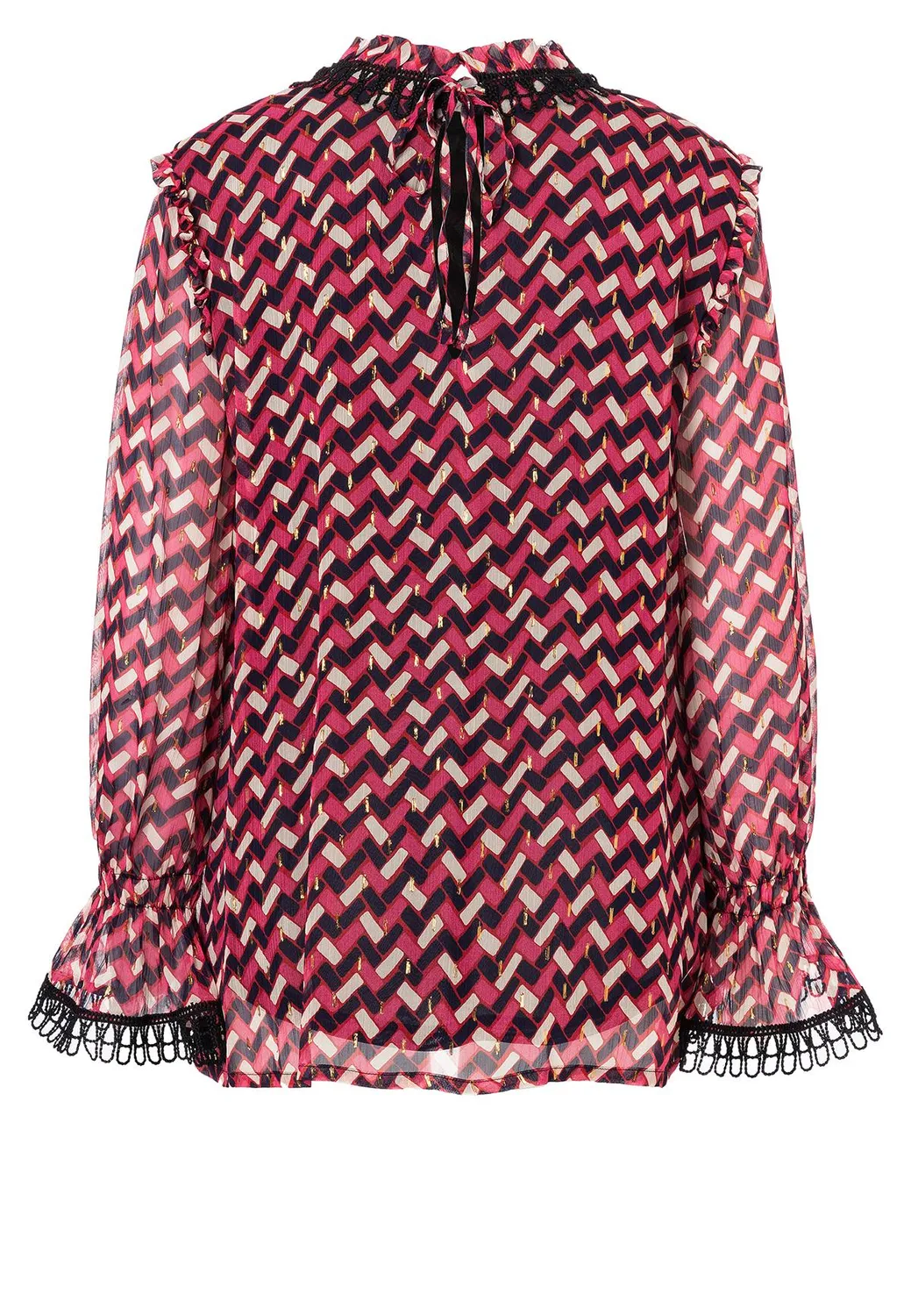 Ana Alcazar Hafosa blusa fantasia retro con rouches