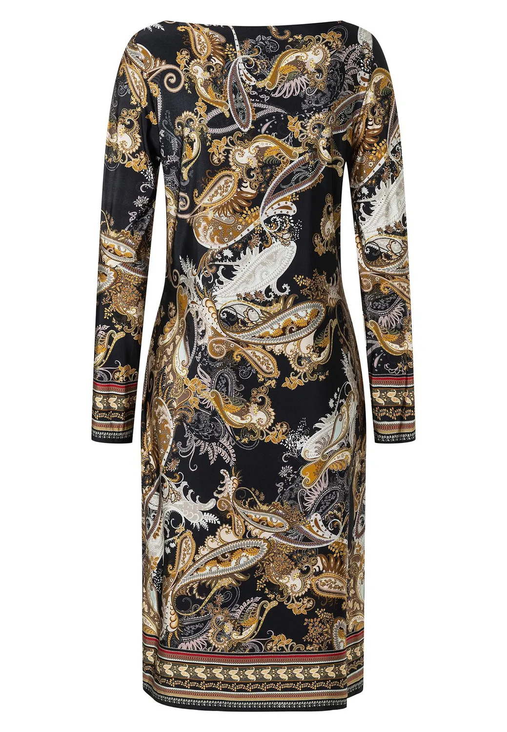 Ana Alcazar Hibale abito paisley dritto marrone