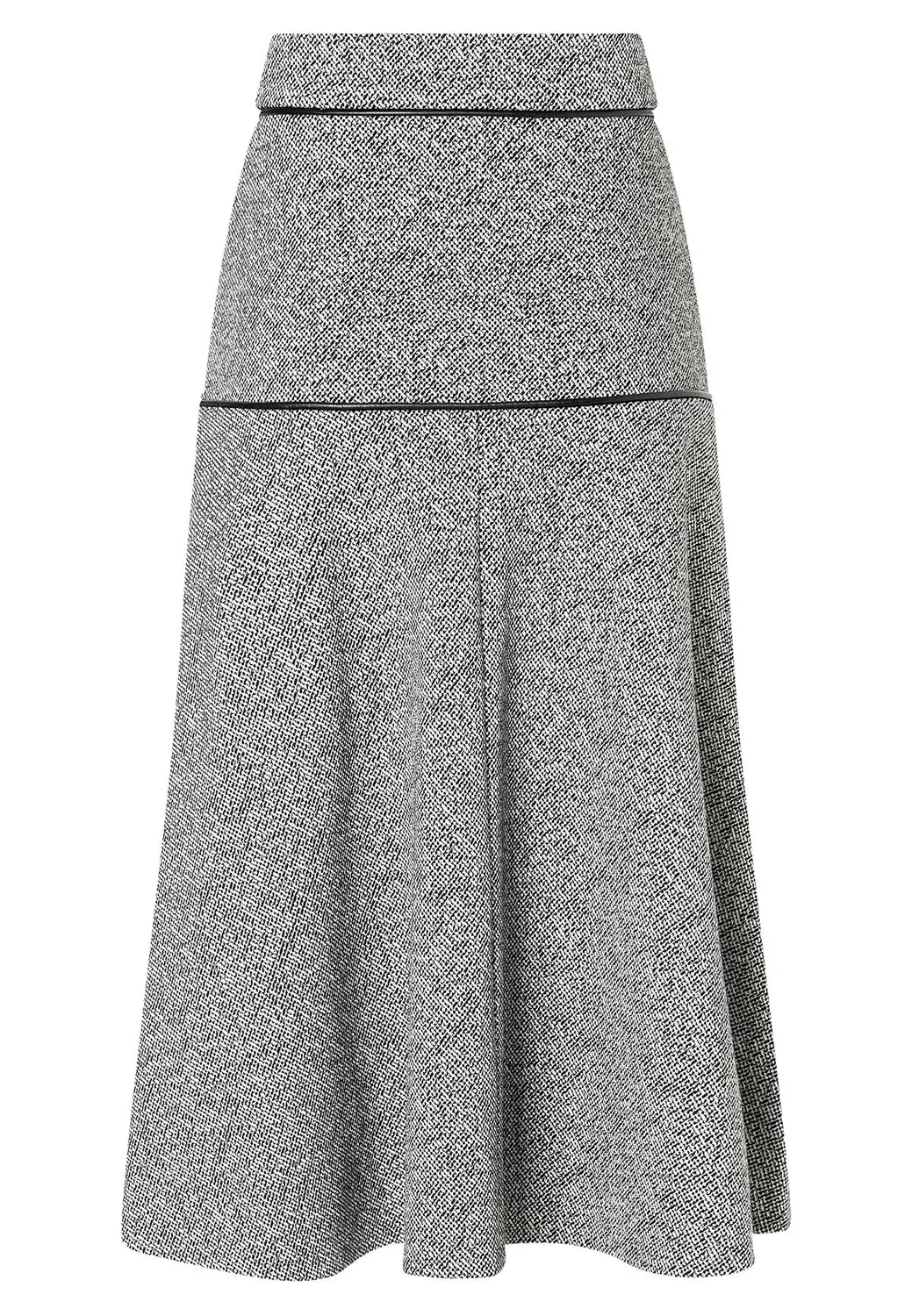 Ana Alcazar Alora gonna midi tweed grigia