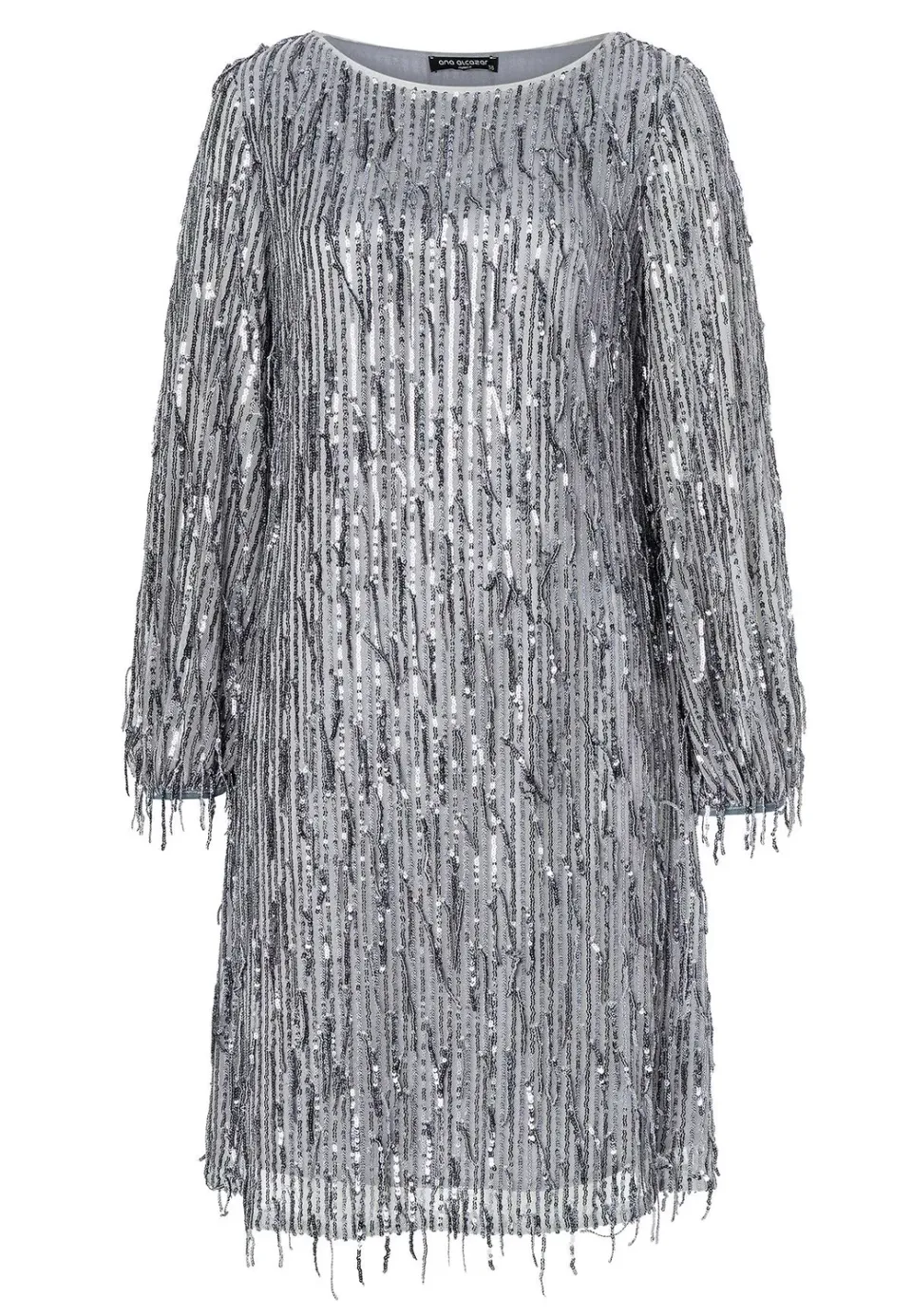 Ana Alcazar Ocina abito paillettes argento