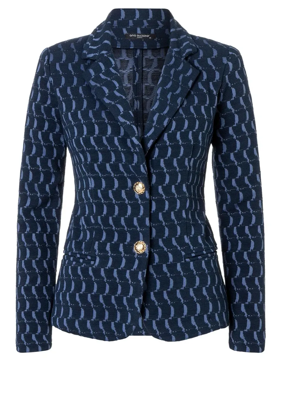 Ana Alcazar Siwa blazer jacquard blu onde