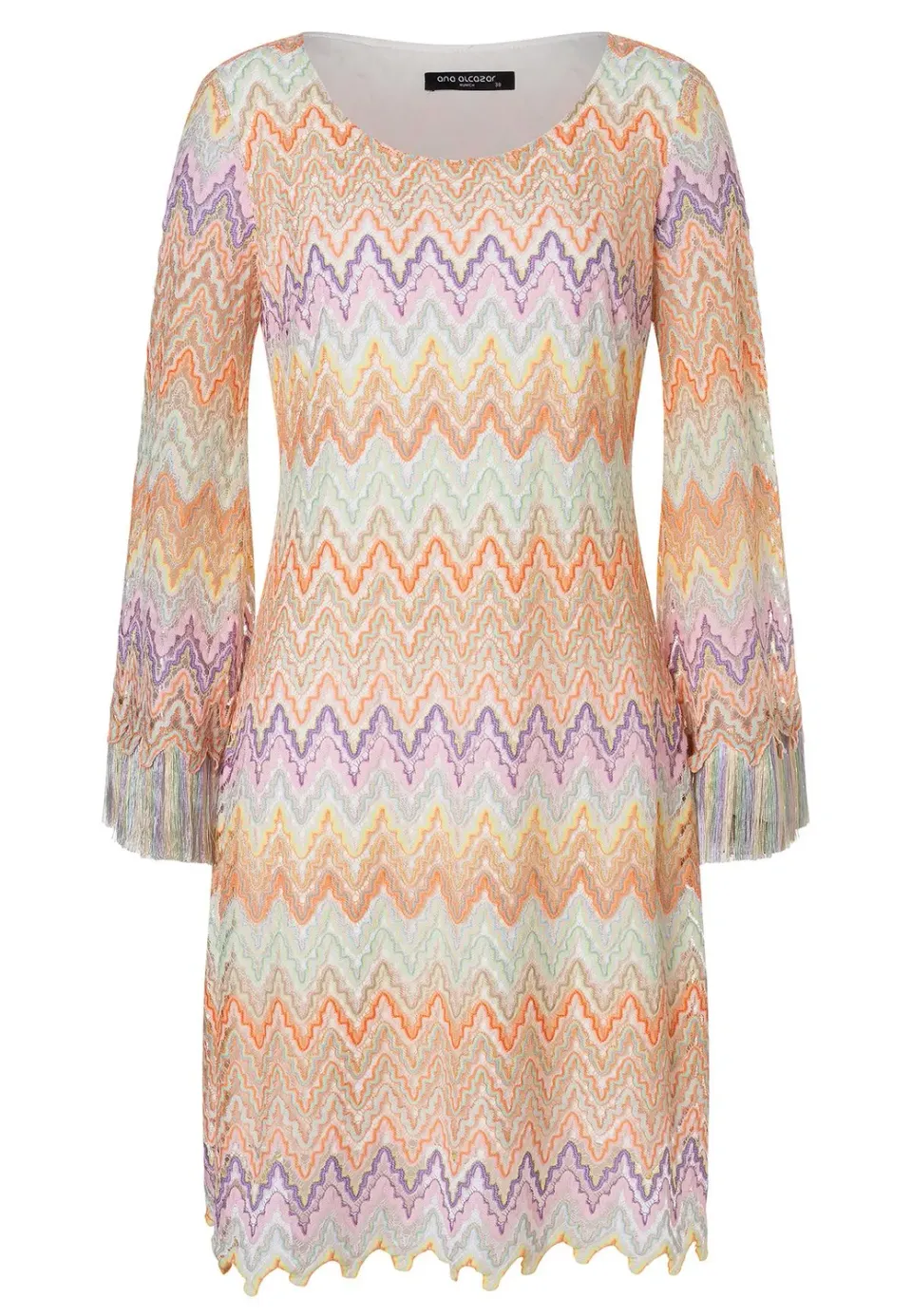 Ana Alcazar Zanara abito maglia frange pastello