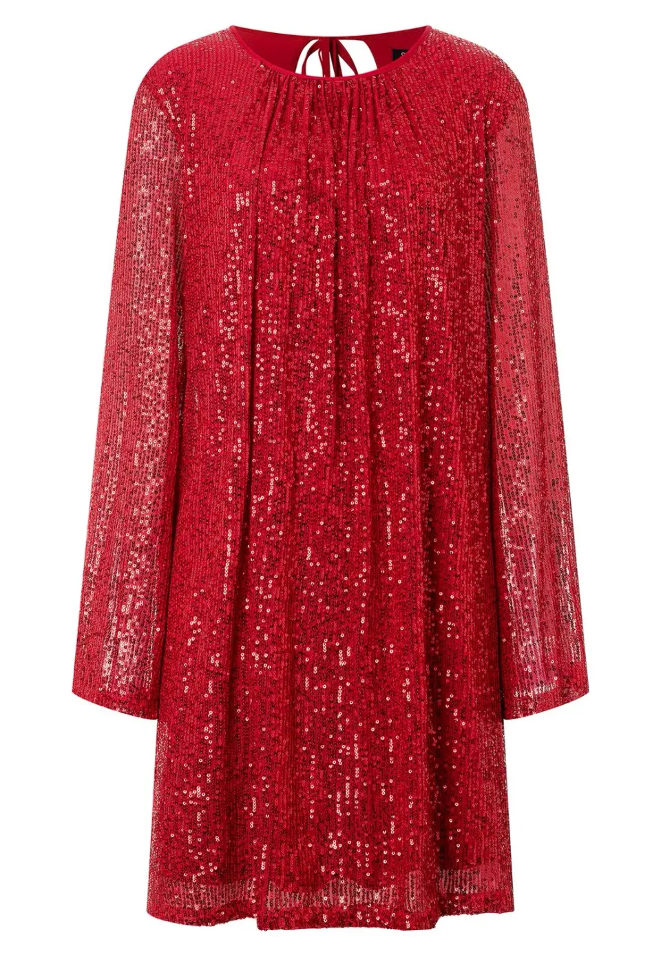 Ana Alcazar Magyla abito paillettes rosso corto