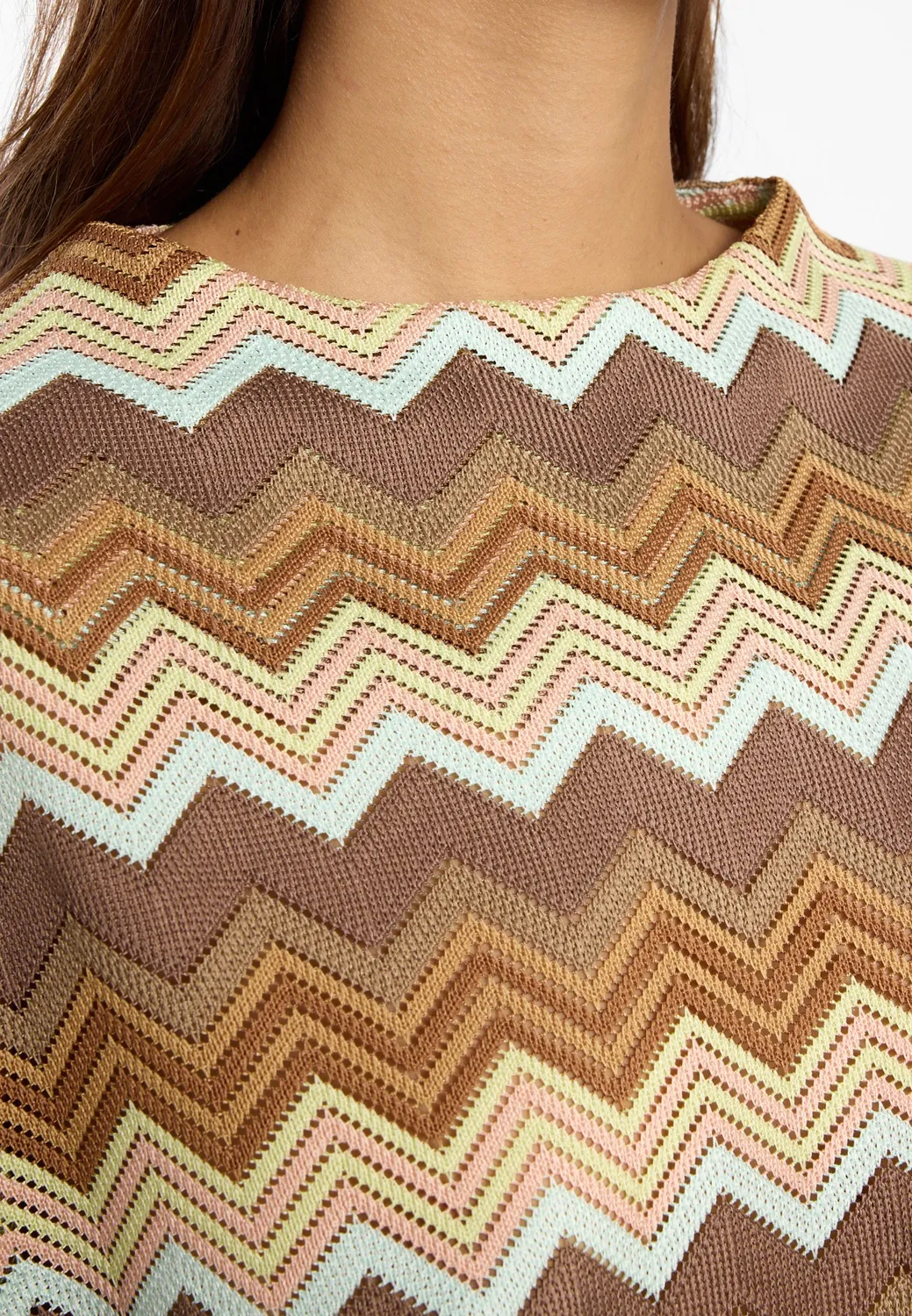 Ana Alcazar Dirli mini abito maglia zigzag